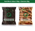 Goshudh Dalchini sabut 50gm & Kali Mirch Sabut 100gm Combo Pack 150g