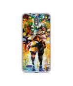 Casotec Paint Couple Pattern Design Printed Silicon Soft TPU Back Case Cover for Jio Phone Next