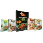 KARAMAT PERI PERI MARINADE MIX BONANZA COMBO + Peri Peri Marinade Mix : 130 gm + Tomato Makhani Gravy : 130 gm + Shahi Biryani Mix: 400gm + Dal Makhani : 400gm + Moong Dal Halwa : 200gm