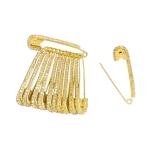 R Wellness Decorative Golden Saree Pins, Safety Pin Decorated With Diamonds Set Of 13 Safety Pins, Golden Safety Saree Dress Kurtis Pins Chunari Sari
