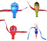 Kavim Kids RA 22400 Plastic (PVC) Rakhi Set (Pepa Pig ,Avenger, Hulk and Spider Man Kids LED Light and whistle Rakhi)