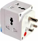 EDITION Three Pin Multi Socket | 3 Switch | 5 A | Three Pin Socket | White, Blue