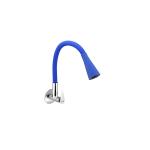 SPAZIO Vignette Flexo SmartBuy Flexible Sink Faucet - Flxo Play (with 360 Degree Flexible Silicon Hose & Dual Flow Pattern) Hot/Cold Water Tap with Wall Flange - Blue