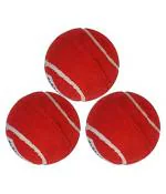 KRUM Kids, Adult Rubber Tennis Ball, Cricket Ball Red Pack Of 3