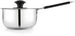 PNB Stainless Steel Steel Romano Sauce Pan Sandwich Bottom 15.5Cm Sauce Pan 15.5 Cm Diameter With Lid 1.2 L Capacity