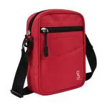 SHAVIKA BAG Polyester Sling Cross Body Mobile Bag Travel Office Business Messenger one Side Shoulder Pouch Bag for Men and Women Red