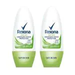 Rexona Aloe Vera Underarm Odour Protection Roll On for Unisex, 50ml (Pack of 2) Suave