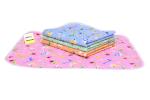 Kwitchy Nappy Changing Mat/Sleeping mats/Water Proof Bed Protector with Foam Cushioned for New Born Baby Sheets (Pack of 4)