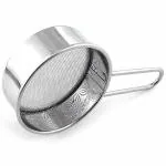 UPKARANWALE Steel with Long Handle, Flour Sieve Mini Small Flour Sifter Drainer Coffee Tea Strainer