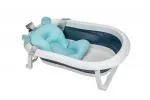 SYGA Navy Blue Baby Foldable Bathtub With Support Cushion and Thermometer