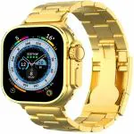 X8 Ultra max Golden Smart Watch, X8 Ultra Max Gold Edition Biggest Display Smartwatch with BT Calling, Hybrid Smartwatch Watch - For Men & Women