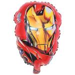 Hippity Hop Rubber Multicolor Iron Man Face Shape Avenger Theme Foil Balloon