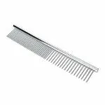 Wolblix Pet Steel Combs Dog Cat Comb Tool for Removing Matted Fur - Pet Dematting Comb with Rounded Teeth - Prevents Knots and Mats for Long and Short Haired Pets (16 CM)