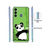 Casotec Panda with Bamboo Printed Silicon Soft TPU Back Case Cover for Tecno Spark 9 4G