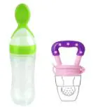 Manan Shopee Kids Multicolor Silicone Ceralac Feeder & Baby Nibbler Fruit (Pack Of 2)