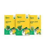 UGAOO Combo Of Coriander Spinach Palak And Green Chilli Vegetable Seeds, 30 G (Pack Of 3)