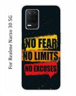 Ghumakkad Realme Narzo 30 5G Black Silicon Light Weight Mobile Back Cover