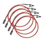 AdzMozi New PC Power Switch Cable Button ATX Desktop Computer Case Motherboard On Off Reset Switch Line Re Starting Power SW Wire 2 Pin - Pack of 4