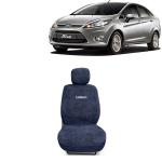 Kingsway Towel Fabric Car Seat Covers for Ford Fiesta, 2011 - 2021 Model, Material: 100% Cotton, Color : Grey, Complete Set of All Seats (Car Specific Front + Rear Seat Covers)