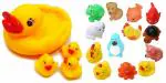 GrestChu Chu Sound Duck Family And 12 Pcs Chu Chu Animal Toy Set