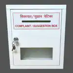 Lavicraft Metal Complaint Box/Suggestion Box with Lock & Two Key Suggestion Box (White)