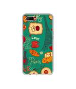 Casotec Paris Love Print Design Printed Silicon Soft TPU Back Case Cover for Oppo A5s