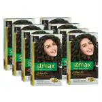 Streax Dark Brown Hair Color For Men And Women, 60 Ml (Pack Of 8)