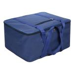Kuber Industries Underbed Storage Bag|Rexine Jumbo Blanket Cover|Lightweight Storage Bag|Foldable Razai Bag|Zipper Storage Bag For Clothes with Handle|Large (Dark Blue)
