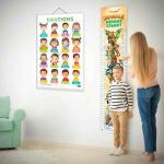 GOWOO EMOTIONS CHART and JUNGLE HEIGHT CHART | Set of 2 charts 1 Educational + 1 Height Chart | An Exciting Pack for Interactive Learning and Growth Chart