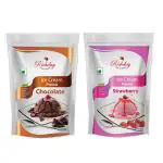 Richday Instant Chocolate And Strawberry Flavour Ice Cream Premix Powder Packet, 400 G(Pack Of 2,200 G Each)