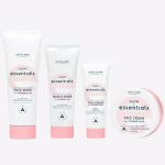 SMART BEAUTY Oriflame ESSENTIALS Glow Essentials Face Wash with Vitamins E & B3 125 ml , Face Cream 50 ml , Mask & Scrub 75 ml , Face Cream 75 ml (4 Items in the set)