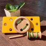 Hawbeez Wooden Stitch A Button/Sewing Toy/Wooden Sewing Toy/Problem Solving Toy for Kids/Sewing Toys for Kids/Kids Toys