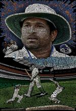 Divinedesigns Multicolor Vinyl Sachin Tendulkar Poster