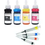 RC Print Ink for Canon Cartridges PG40, CL41, PG89, CL99, PG830, CL831 Black + Tri Color Combo Pack Ink Bottle