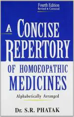 A Concise Repertory Of Homoeopathic Medicines - 4Th Book by S.R.Phatak B.Jain Regular Fourth edition (1 June 2009)