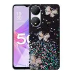 RJR Vivo Y100(5G) Back Case Cover for Girls |Partywear Design |Designer Sparkle | Glossy Butterfly Glitter | Back Case Cover for Vivo Y100 (5G) -Black