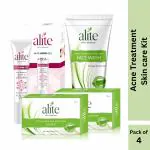 Alite Skin Care Combo Pack of 4 Anti Acne Gel(1)15g)| Neem & Aloevera Soap(2) 75g Each)| Neem & Aloevera Facewash(1)70g)