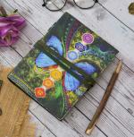 CRAFT CLUB Leather Printed Seven Chakra Journal With 100% recycled colorful handmade paper