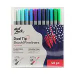 Mont Marte Dual Tip Brush/Fineliners Signature 48pc