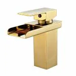 ZAP Gold Delta Series Waterfall Basin Sink Faucet