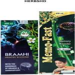 Herbshd Memo-Fast Syrup 450ml & Bramhi Syrup 200ml For Enhances memory & Memory Booster (Pack of 2)
