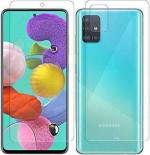 ISHANGEL Front and Back Screen Guard for SAMSUNG GALAXY A51, Gorilla Hammer Proof, flexible fiber unbreakable Screen Protector, [Not a Tempered Glass] (Pack of 2)