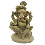 Shopmefast Brown Earthenware Ganesh Idol