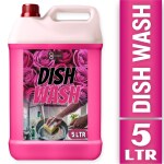 FLISKO Dishwash Liquid 5 Liter Pink |With Fresh Fragrance|Powerful Grease Cleaner|Removes Toughest Stains