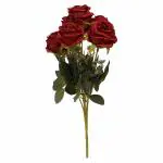 Special You Red Fake Roses with Stems for DIY Home Decoration, Wedding Bouquets, Anniversary Party, Baby Shower, Birthday Party Pack of 5 - [Pot not Included]