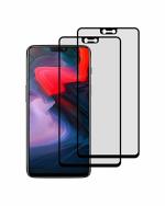 GADGETRONICS OnePlus 6 Black Tempered Glass Scratch Resistant Screen Protector (Pack of 2)