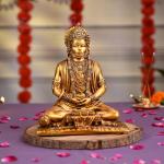 ZURU BUNCH Meditating Lord Hanuman Statue - Lord Rama Devotee Idol - Mahaveer Idol - God Bajrang Bali Sculpture - Ram Bhakt Figurine