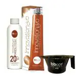 Bbcos hair.pro Innovation Evo Permanent Hair Color Cream & Developer Long Lasting 100% Cover of White Hair Innovative Formula With Mixing Bowl