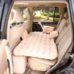 AllExtreme A2 Multifunctional Inflatable Car Bed Mattress Universal Car Back Seat Travel Air Inflation with Two Air Pillows, Car Air Pump and Repair Kit (Beige)