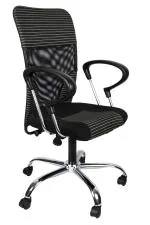 EMOLIFE STORM Mesh Medium Back Office Chair having Twin Handle for proper posture (Black)